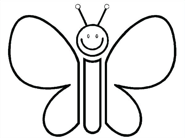 600x450 Simple Butterfly Coloring Pages Butterfly Color Pages Medium Size