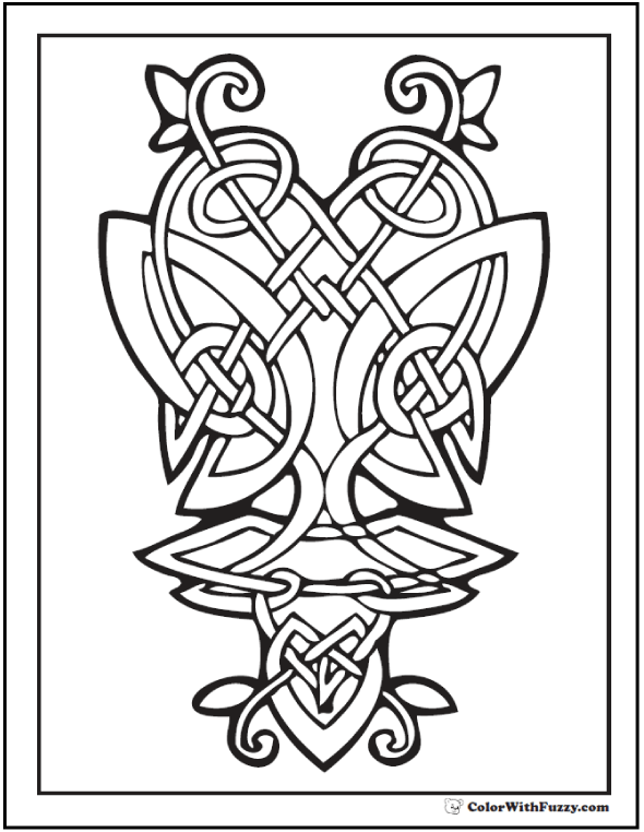590x762 Butterfly Celtic Designs Coloring Page