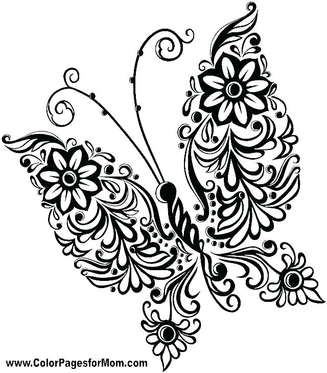 640x729 Flower Coloring Pages Free Flower Coloring Pages Coloring Pages