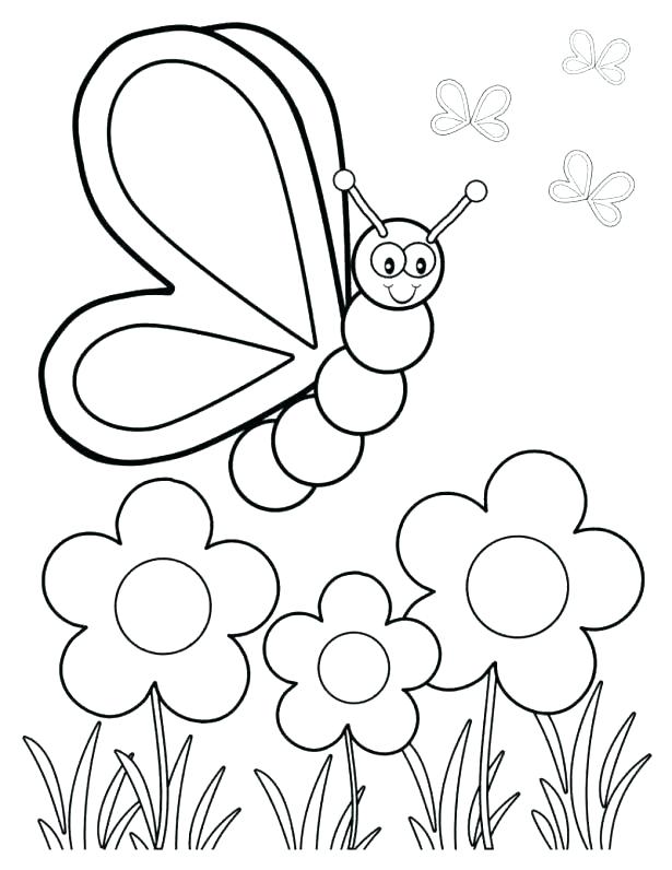 615x796 Butterfly Coloring Page Good Butterfly And Flower Coloring Pages