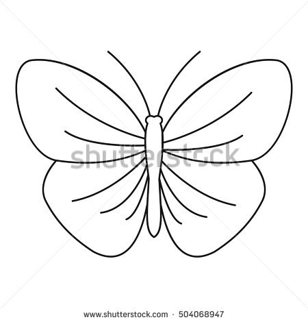 450x470 Butterfly Outline Pictures Coloring Page
