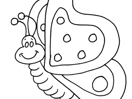 440x330 24 Butterfly Outline Coloring Page, Butterfly Outline Coloring
