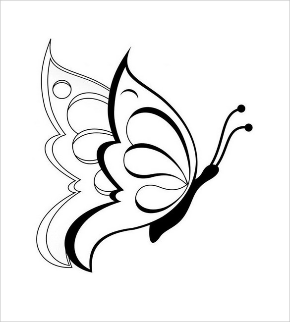 585x650 Butterfly Templates Printable Crafts Amp Colouring Pages
