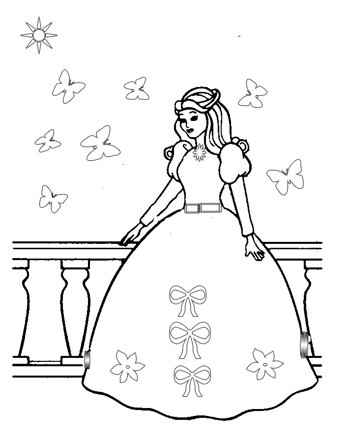 710x895 Little Girl Princess Coloring Pages