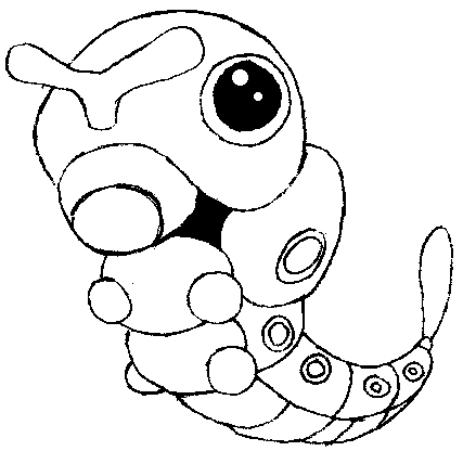 427x416 Pokemon Butterfree Coloring Page