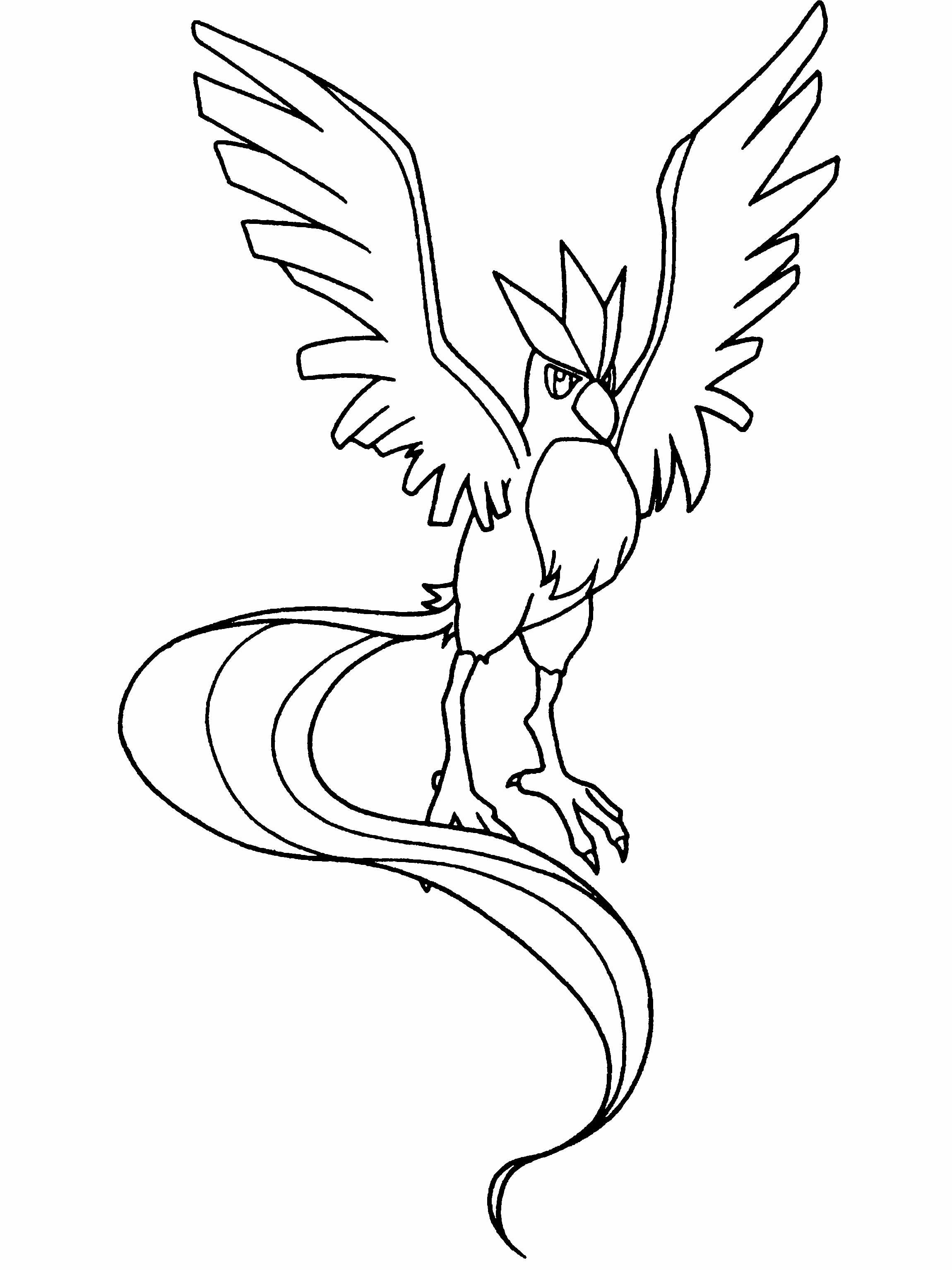 2300x3069 A Great Bird Pokemon Coloring Pages Drawing