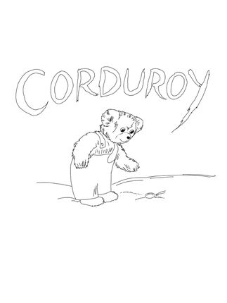 323x430 Corduroy Is Looking For Button Coloring Page Things To Paint