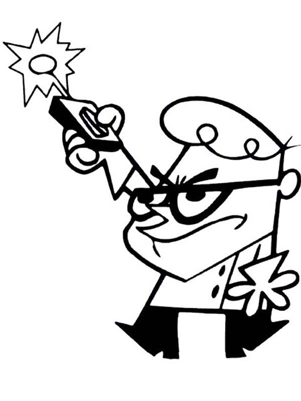 600x800 Dexter Press Detonator Remote Button Dexters Lab Coloring Page