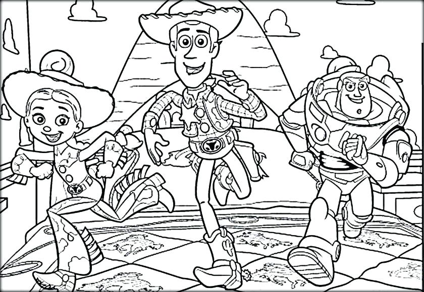 840x580 Free Printable Toy Story 2 Coloring Pages Buzz Woody Color