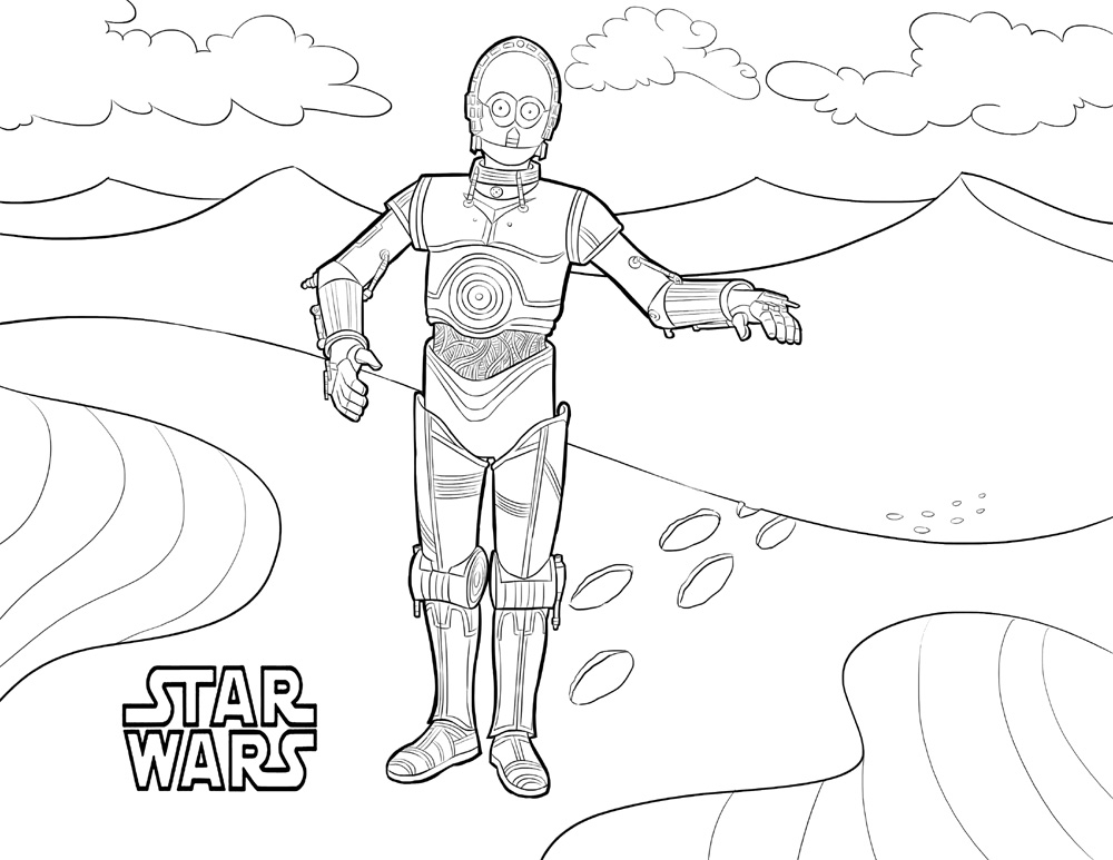 C3po Coloring Page
