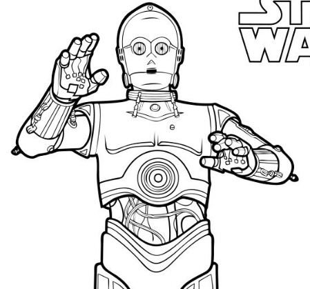 449x419 C3po Coloring Page Color Bros