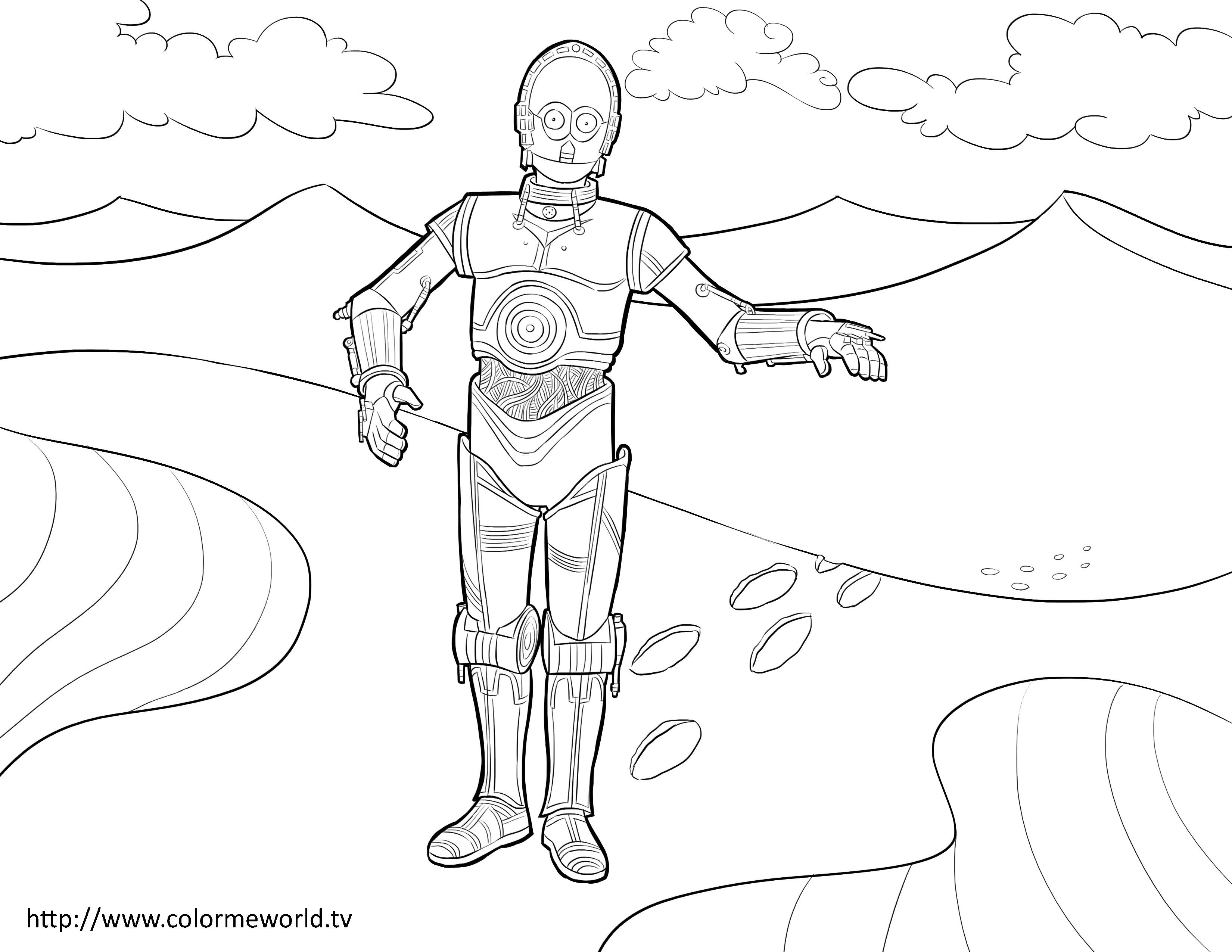 3300x2550 C3po Coloring Pages
