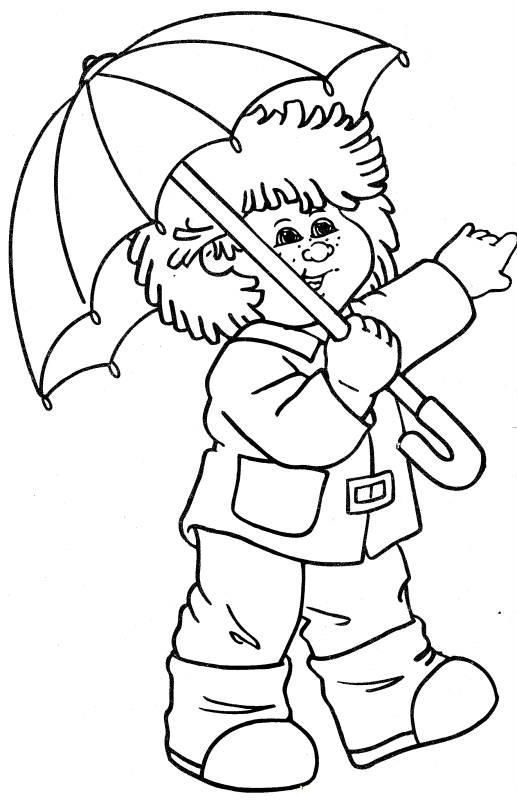 517x800 Cabbage Patch Kids Wearing Umbrella Cabbage Patch Kids Coloring