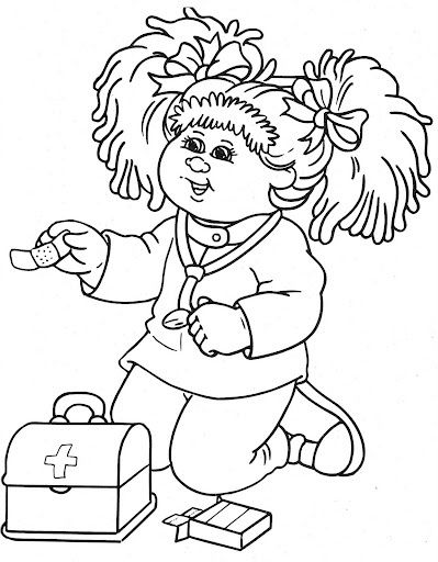 399x512 Cabbage Patch Kids Become A Doctor Cabbage Patch Kids Coloring