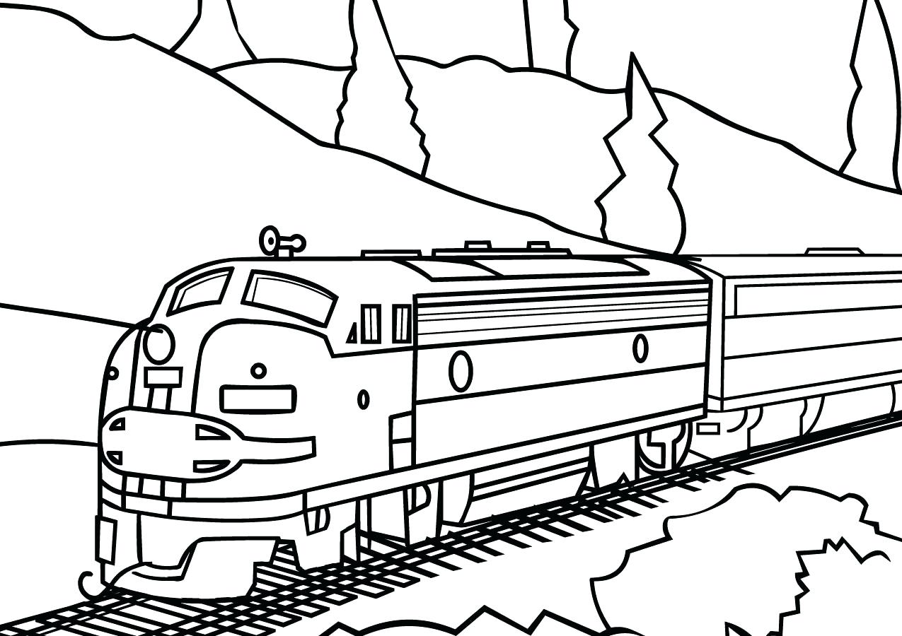 1275x900 Steam Train Coloring Pictures Old Page Long Pages Printable