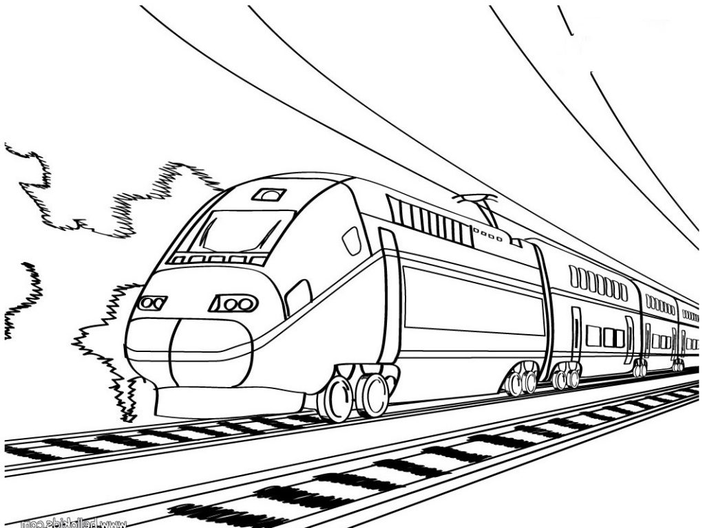 1024x768 Cartoon Train Coloring Page Pages For Download And Print Kids