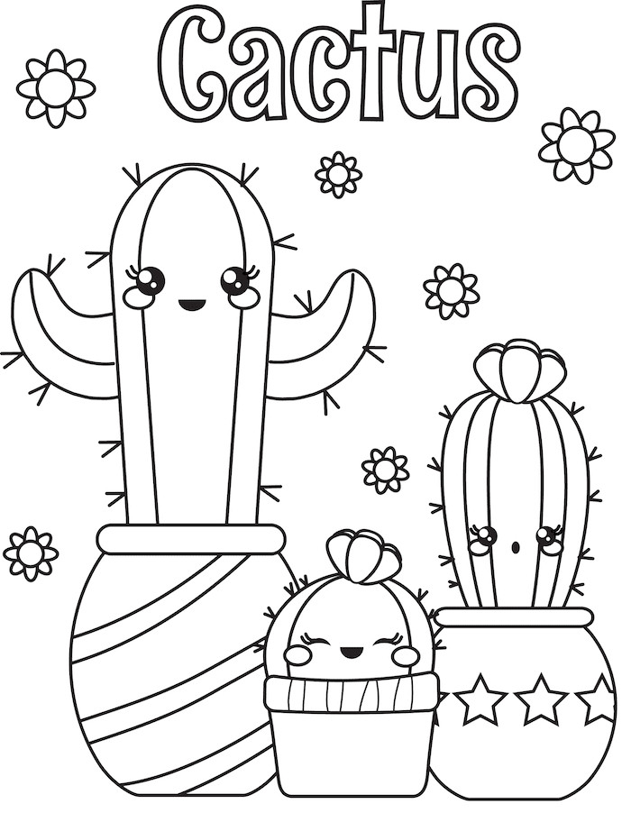 700x902 Cactus Coloring Page For Kids It S Free Grade Onederful Designs