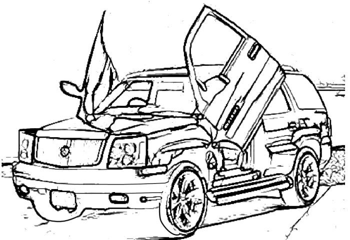 700x481 Cadillac Escalade Esv Coloring Page Rosies Stuff