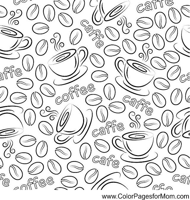 640x673 Coffee Coloring Page 27 Templatescolor Pages De