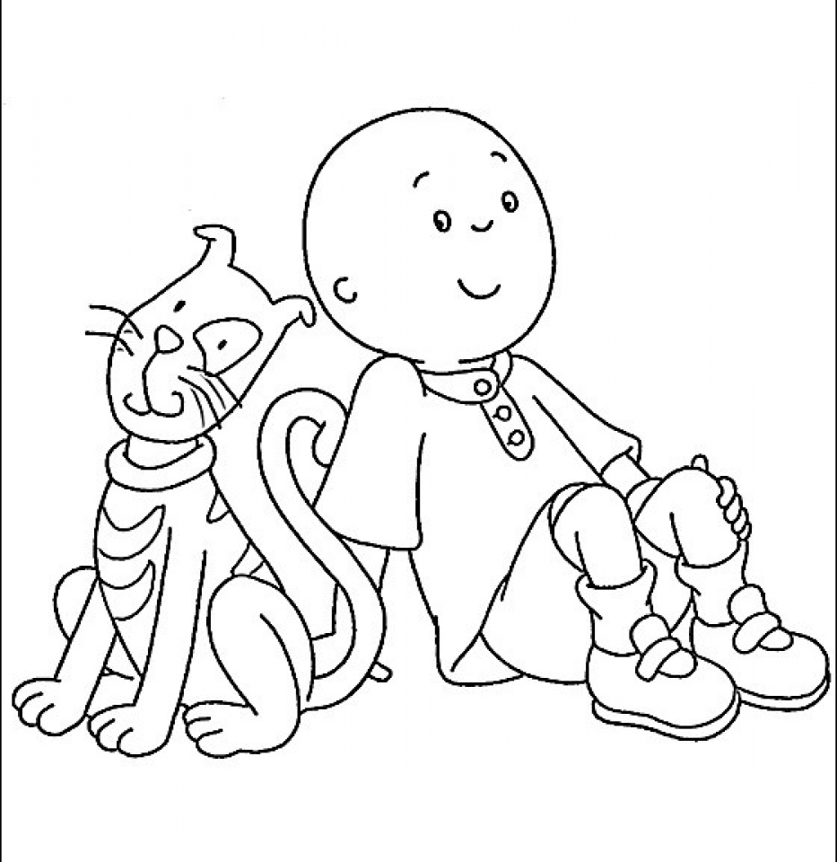 933x960 Caillou Coloring Pages