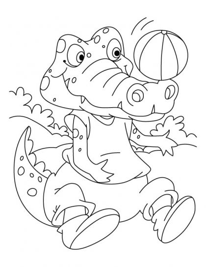420x543 Football Lover Crocodile Coloring Pages Download Free Football