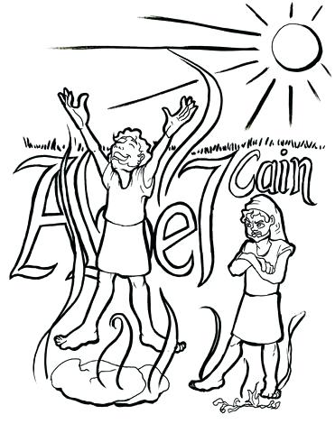 371x480 Cain And Abel Coloring Page Together With And Coloring Page Adam