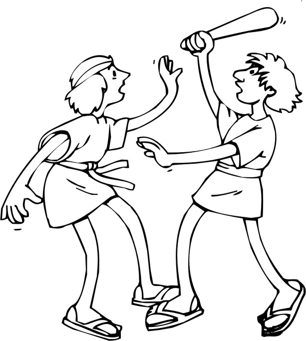 613x681 Cain Y Abel Coloring Page Free Download