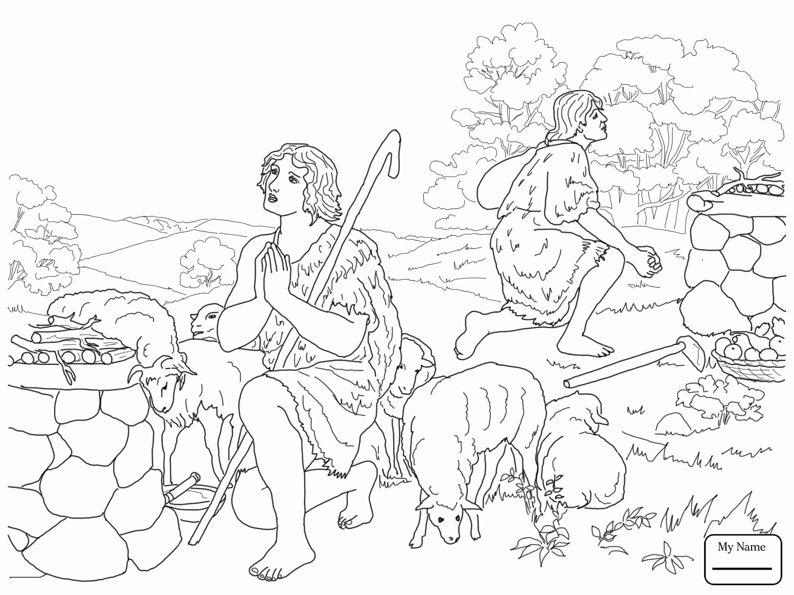 1632x1224 Cain And Abel Coloring Page Awesome 86 Best Bible Class Creation
