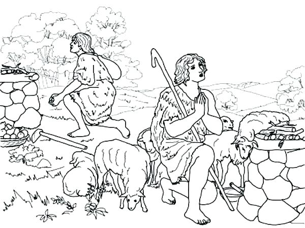 600x449 Adam Eve Cain Abel Coloring Pages Icontent