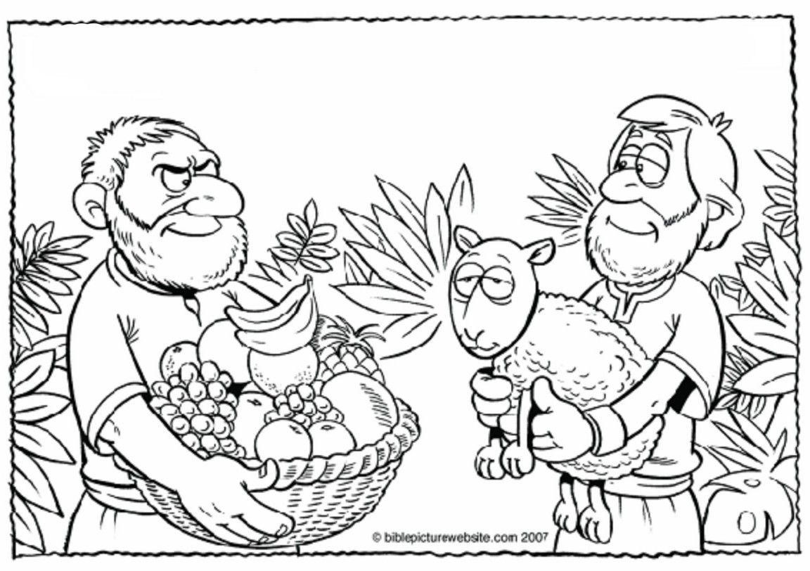 1152x812 Cain And Abel Coloring Page Az Coloring Pages Sunday School