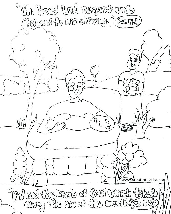 700x877 Cain And Abel Coloring Page As Well As And Printable Coloring