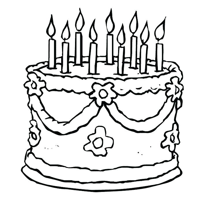 700x700 Birthday Cakes Coloring Pages Birthday Cake Coloring Page Coloring