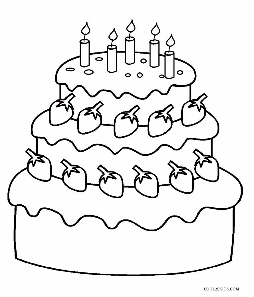 890x1042 Free Printable Birthday Cake Coloring Pages For Kids Cool2bkids