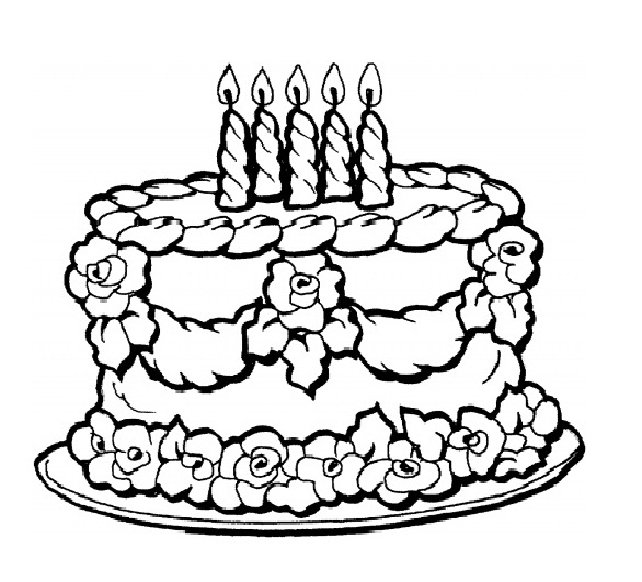 586x531 Printable Cake Coloring Pages Coloring Pages