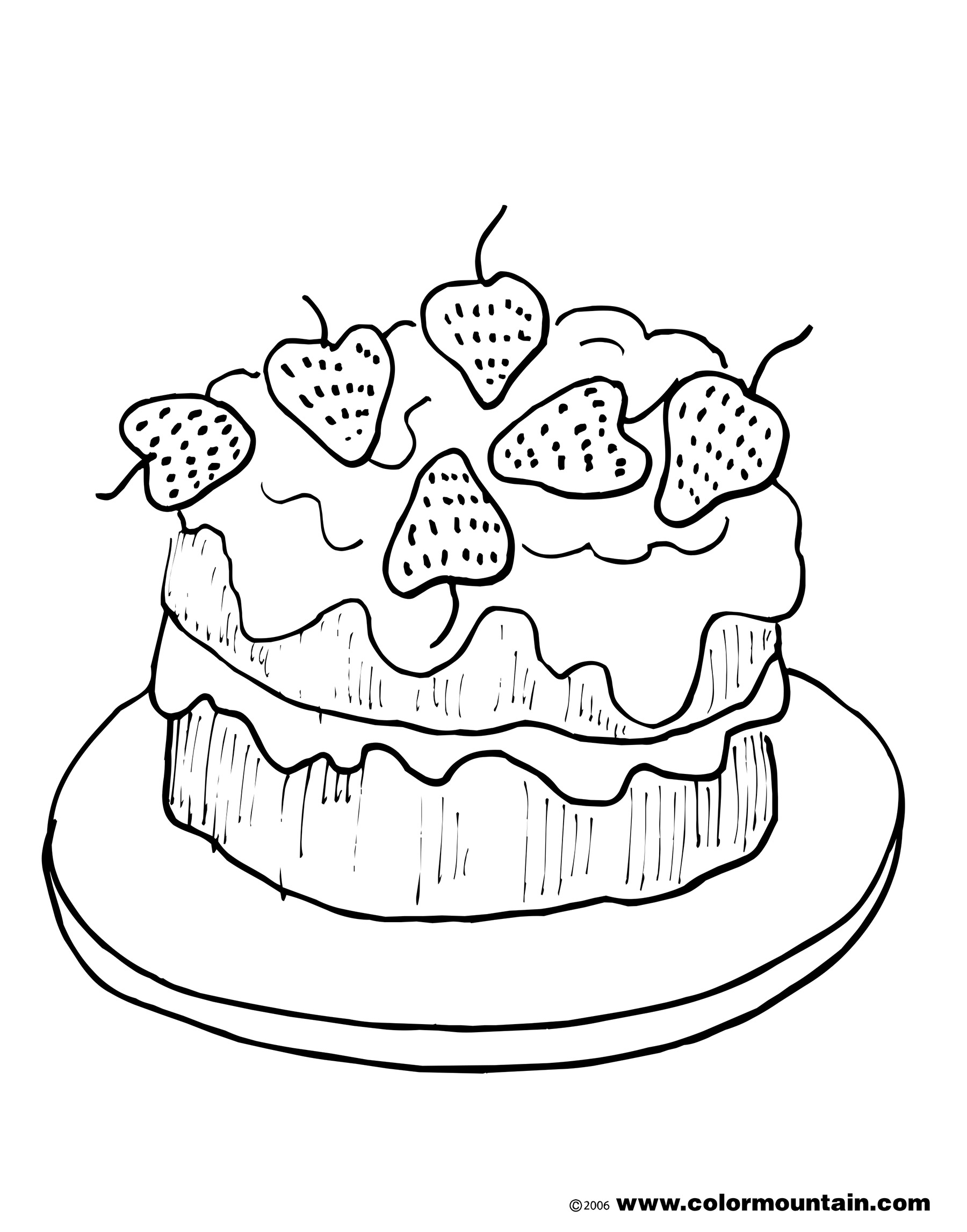 Cake Coloring Pages Free