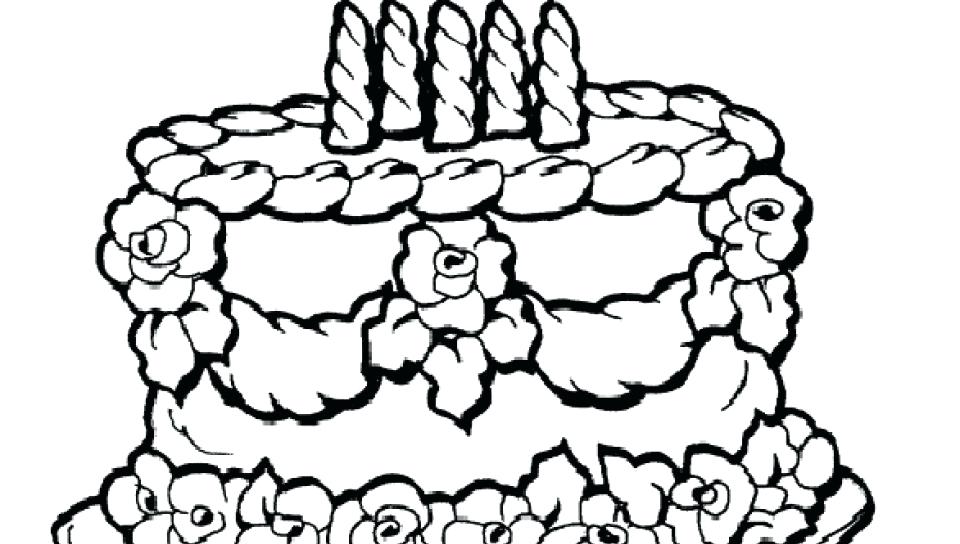 960x544 Birthday Cake Coloring Sheets Free Amazing Birthday Cake Coloring
