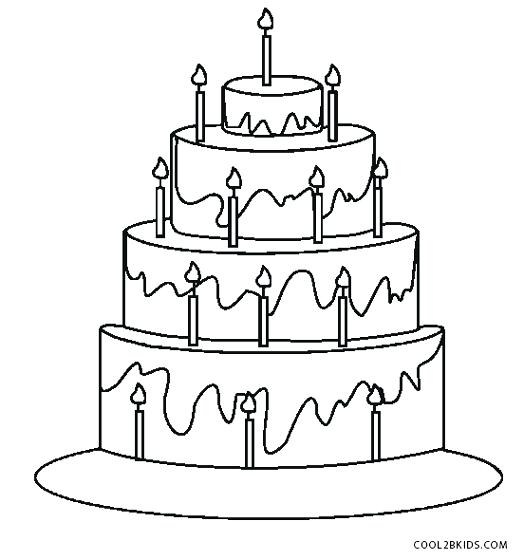 524x560 Free Printable Birthday Cake Coloring Pages For Kids Birthday Cake
