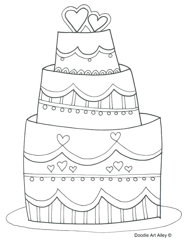 618x800 Wedding Cake Coloring Pages Kids Coloring Travel Wedding Cake