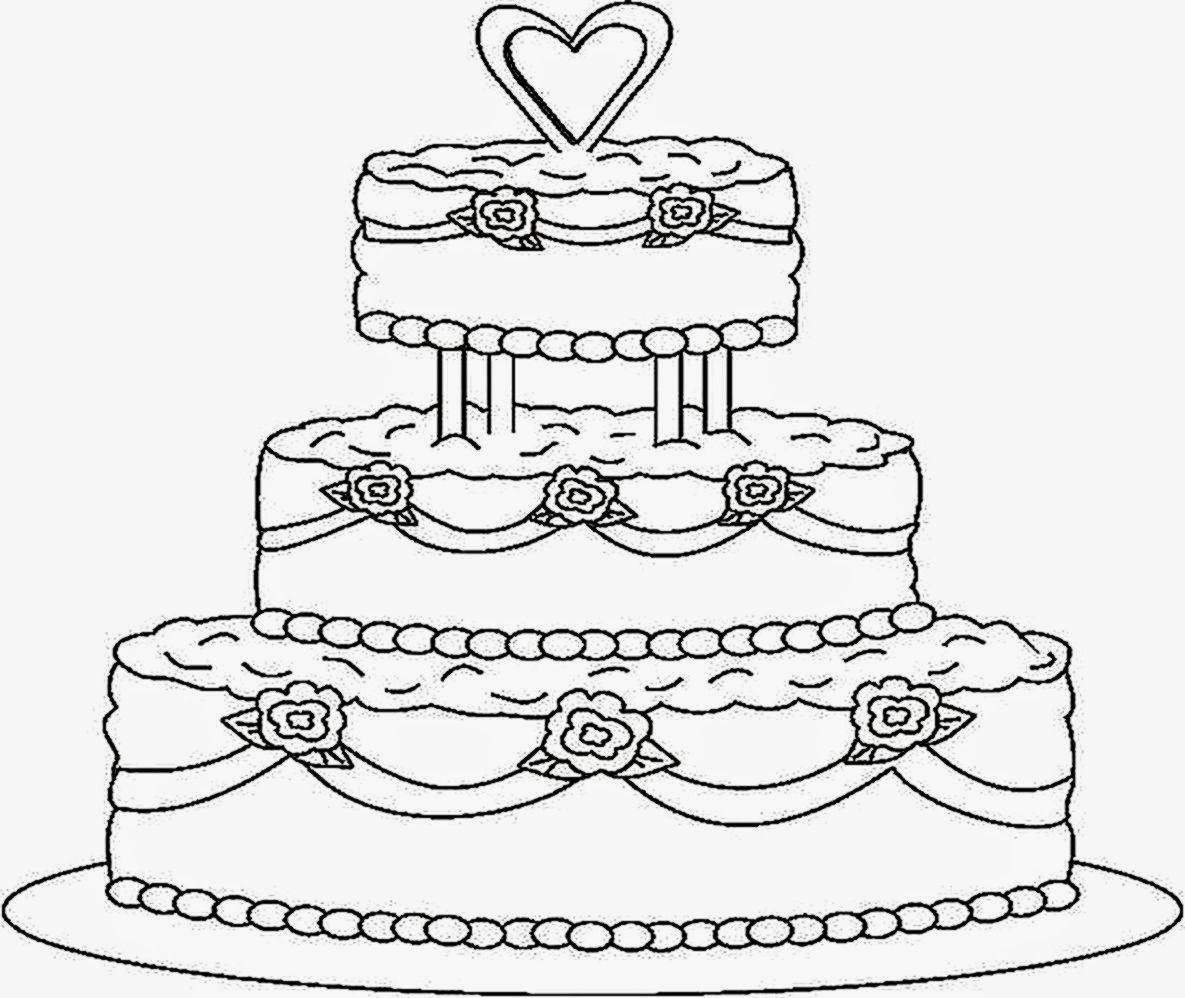 1185x998 Cake Coloring Page Pages Coloringsuite Com Within