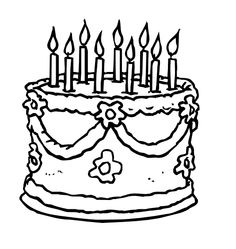 236x249 Birthday Cake Colouring Page Online Birthday Cake, Kids Activity