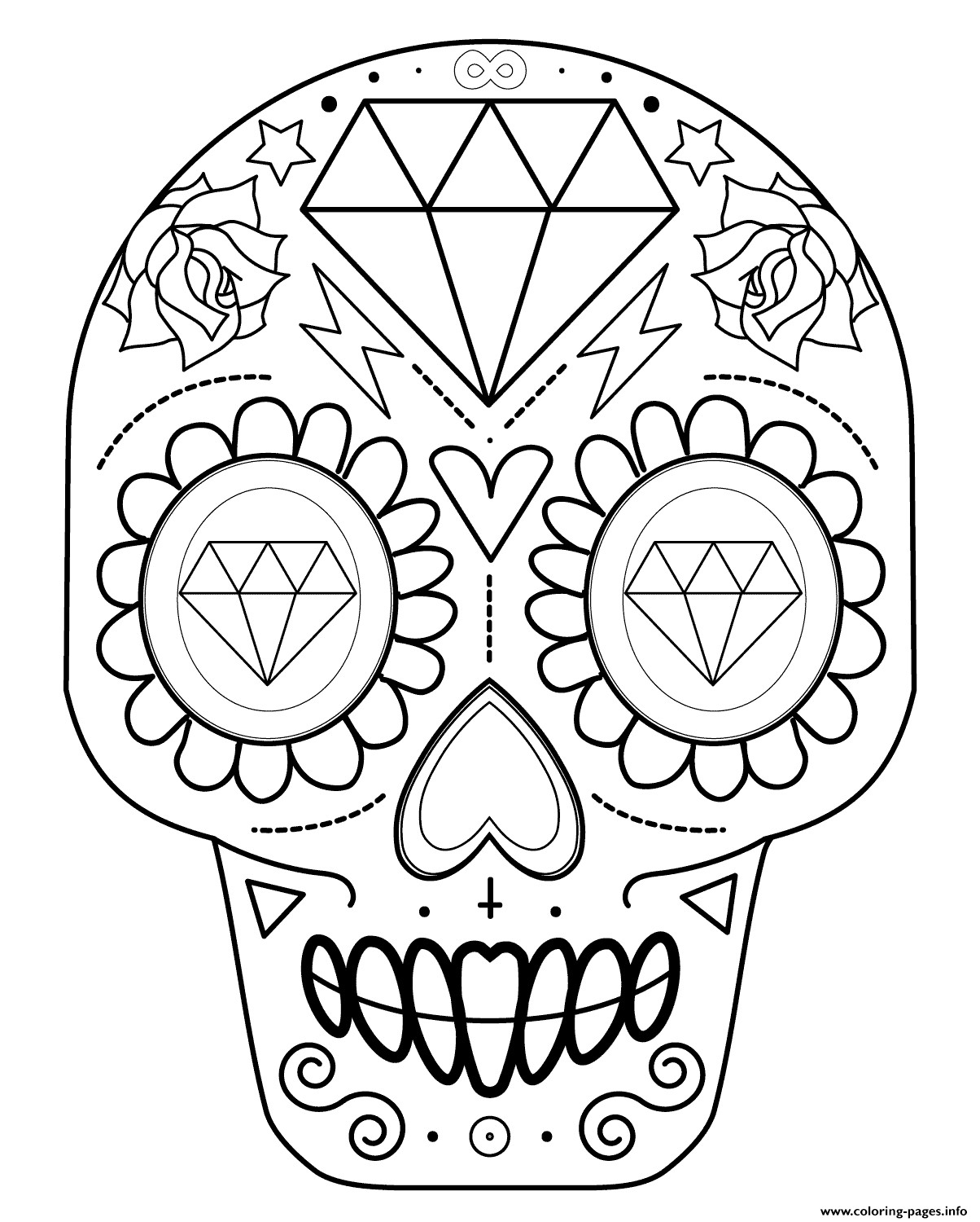 Calavera Coloring Page