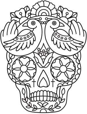 300x392 Pajaros Y Calavera Design (Uth4185)