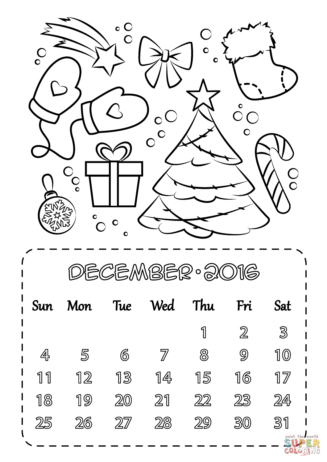 1060x1500 Powerful December Coloring Sheets 2016 Calendar Page Free