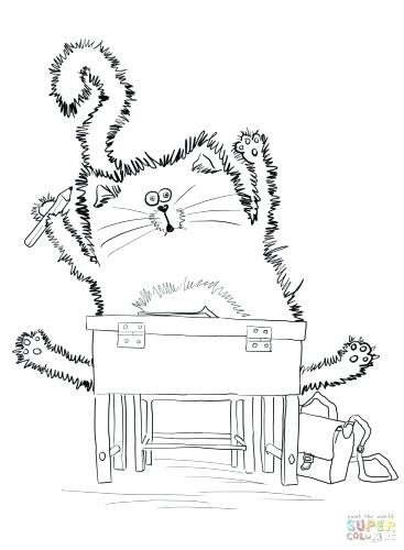 367x500 Pete The Cat Coloring Page Calico Handsome The Cat Images Images