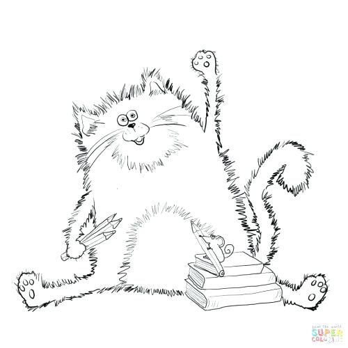 500x500 Tabby Cat Coloring Pages