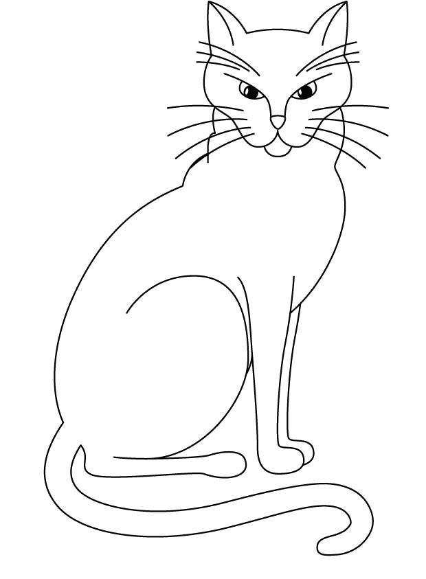 620x843 Big Cat Who Is Angry Coloring Page Cat And Dog Drawings