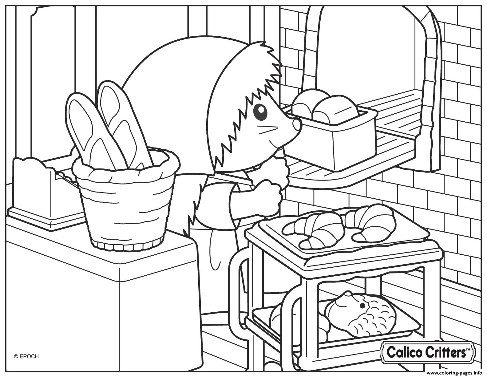 1584x1224 Calico Critters Cooking Croissant Bread Coloring Pages Printable
