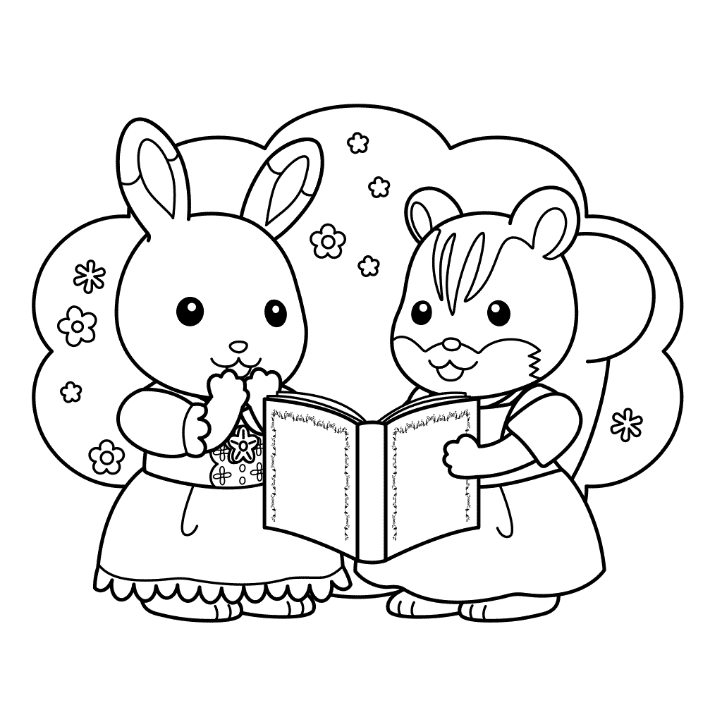 1024x1024 Calico Critters Coloring Pages