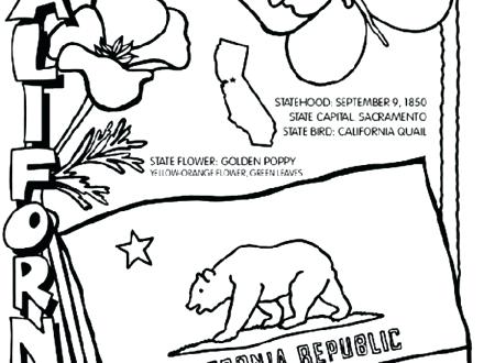 440x330 California Republic Flag Coloring Page State Pages Download Free