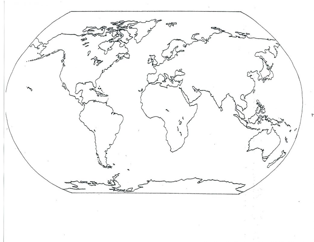 1043x803 California Bear Flag Coloring Page Blank World Map Continents